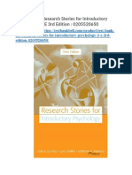 Test Bank For Research Stories For Introductory Psychology 3 e 3rd Edition 0205520650