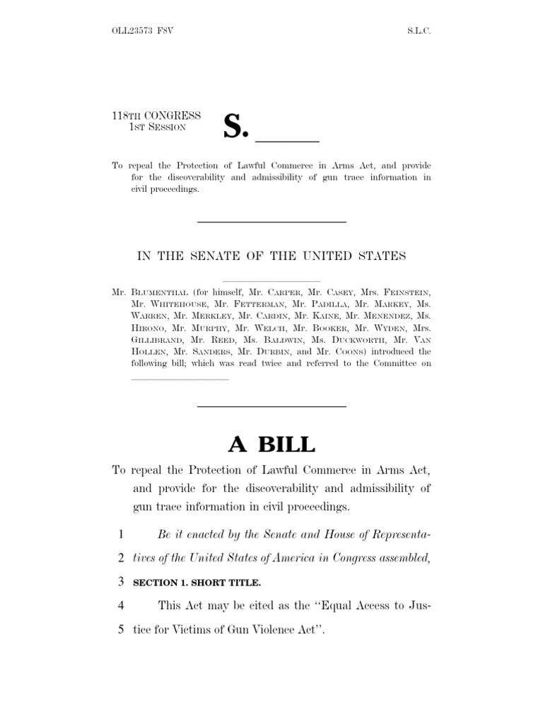 Equal Access to Justice for Victims of Gun Violence Act PDF