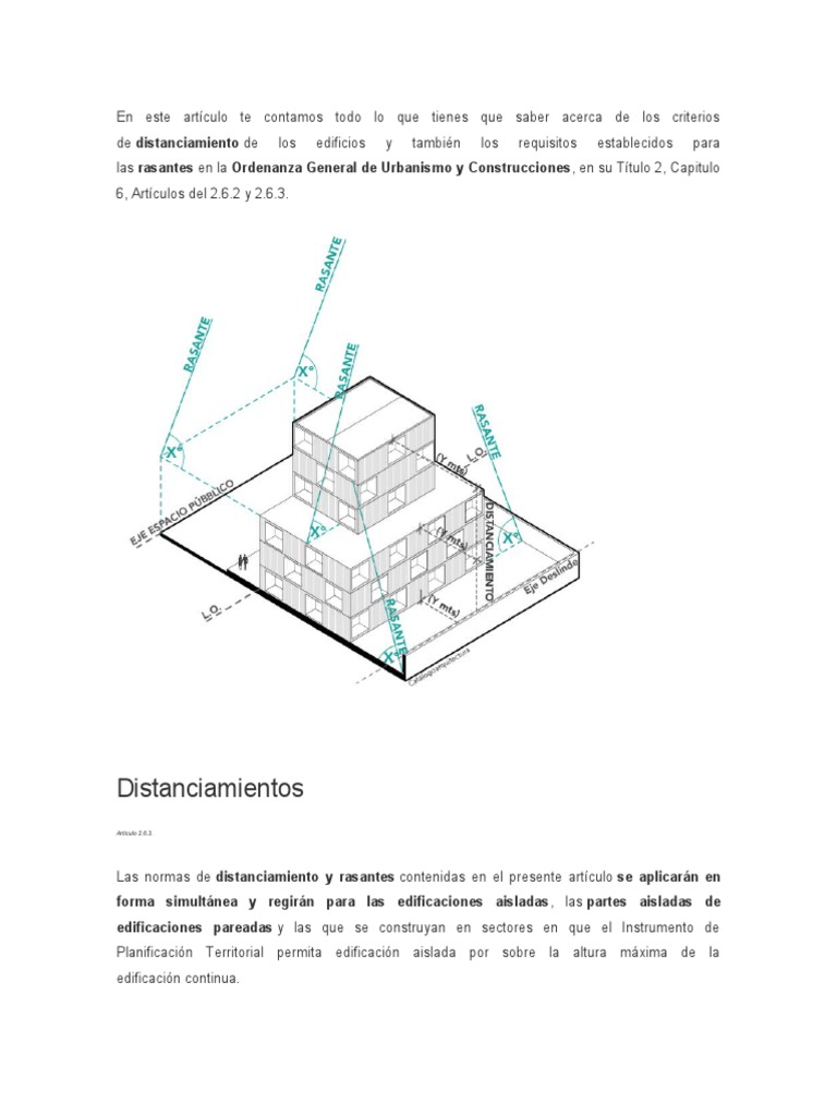 Distanciamiento y Rasante | PDF