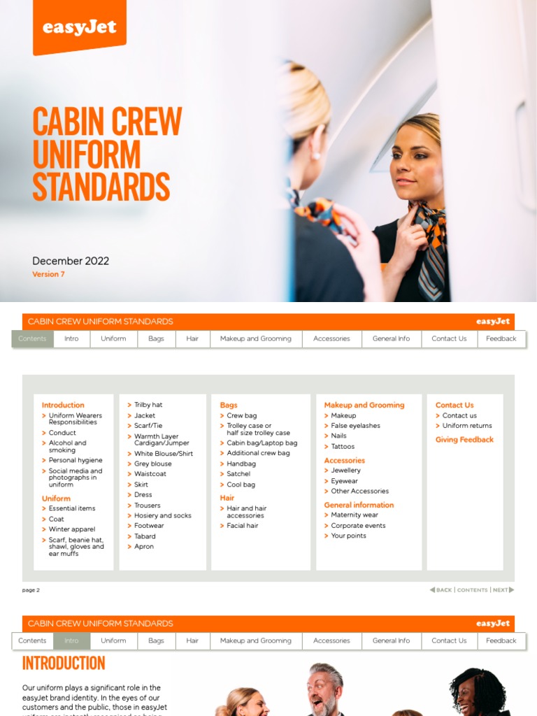 Easy Jet Cabin Crew Uniform Standards Effective 8 December 2022 PDF