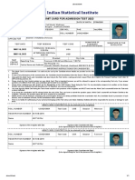 ISI Admit Card