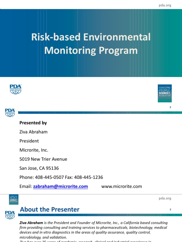 Risk Based Environmental Monitoring Programme PDF Environmental