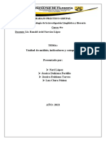 Unidad de Análisis, Indicadores y Categorías Trabajo Grupal de Metodología Prof Ronald