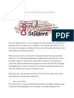 5 Reasons Why One Should Join Student Organizations PDF
