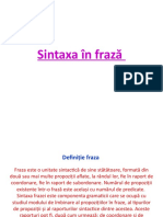 Sintaxa În Frază