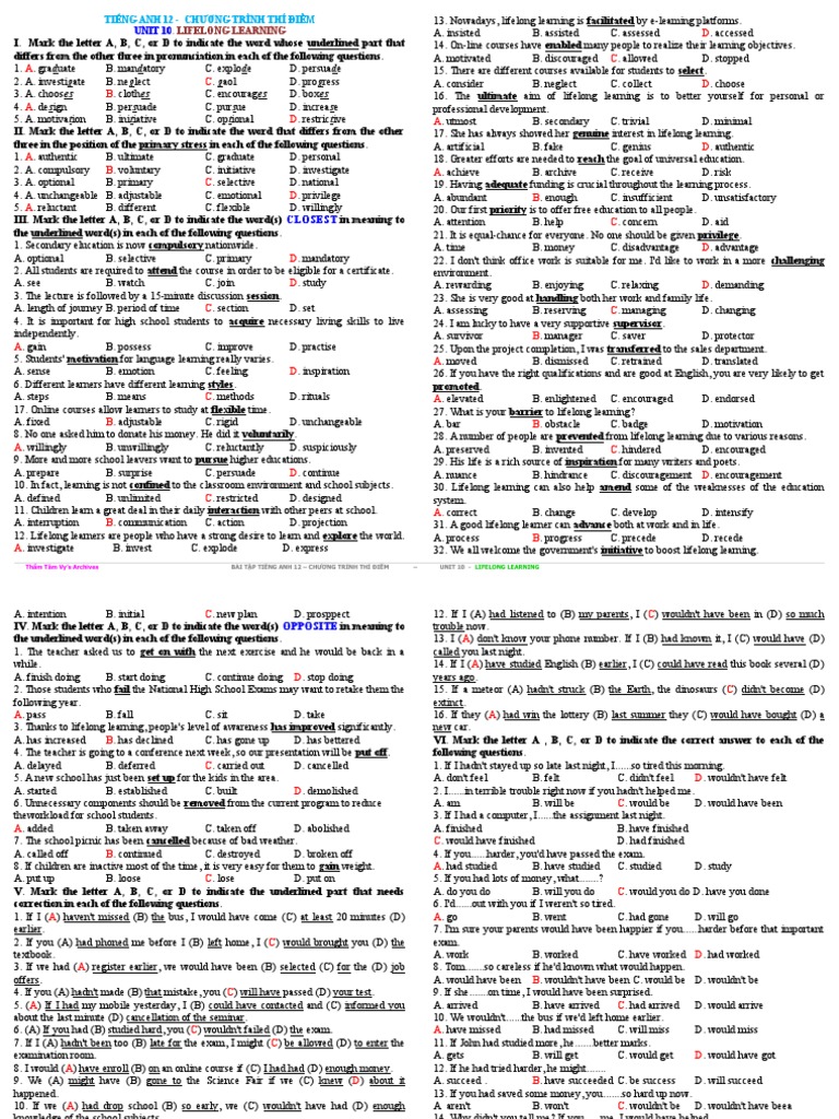 Unit 10 Lifelong Learning Pdf Learning Educational Technology