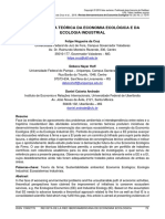 Convergência Teórica Da Economia Ecológica e Da Ecologia Industrial