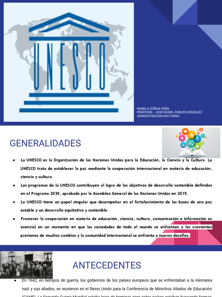Funciones y Objetivos de la UNESCO | PDF | Unesco | Sustentabilidad