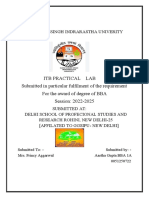 Itb Practical Lab Submitted in Particular Fulfilment of The Requirement For The Award of Degree of BBA Session: 2022-2025