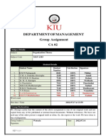 Organization Theory (MGT 2303) - CA 2