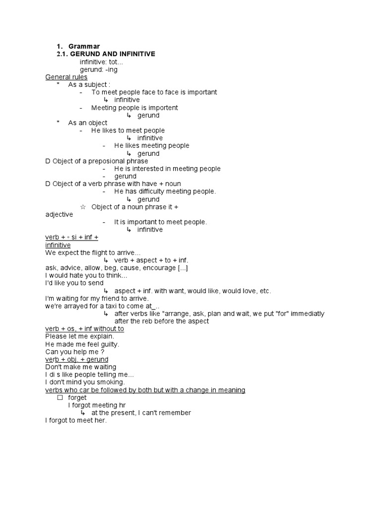 1 Grammar Pdf Verb Languages