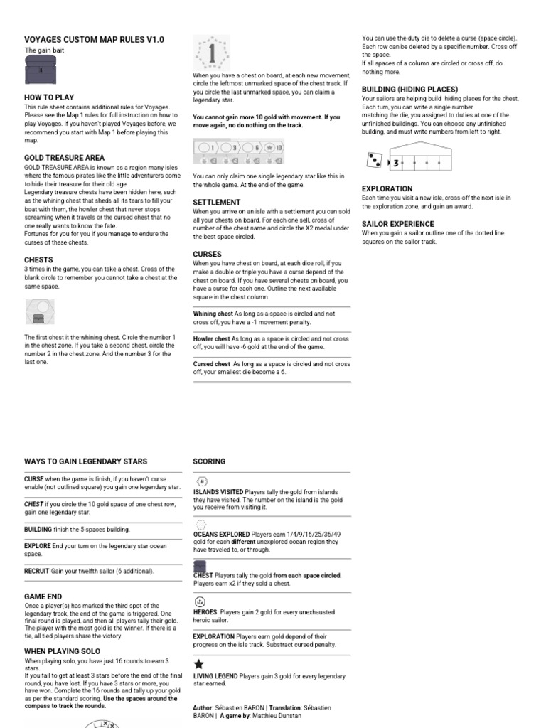 Voyages Custom Map Rules Guide | PDF