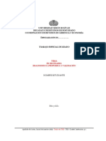 La Plantilla Del Informe Final Del TEG en Una Investigación Aplicada en Las Especializaciones de postgradoUSB