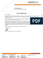 Risk Assumption Letter: Mi Service Centre Co Simran Enterprises