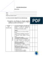 INFORME PEDAGÓGICO TIPO - Primero Básico