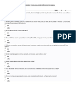 Questionáriuo Psicologia Depressão Adulto - Babel