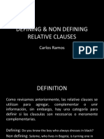 Defining & Non Defining Relatives Clauses