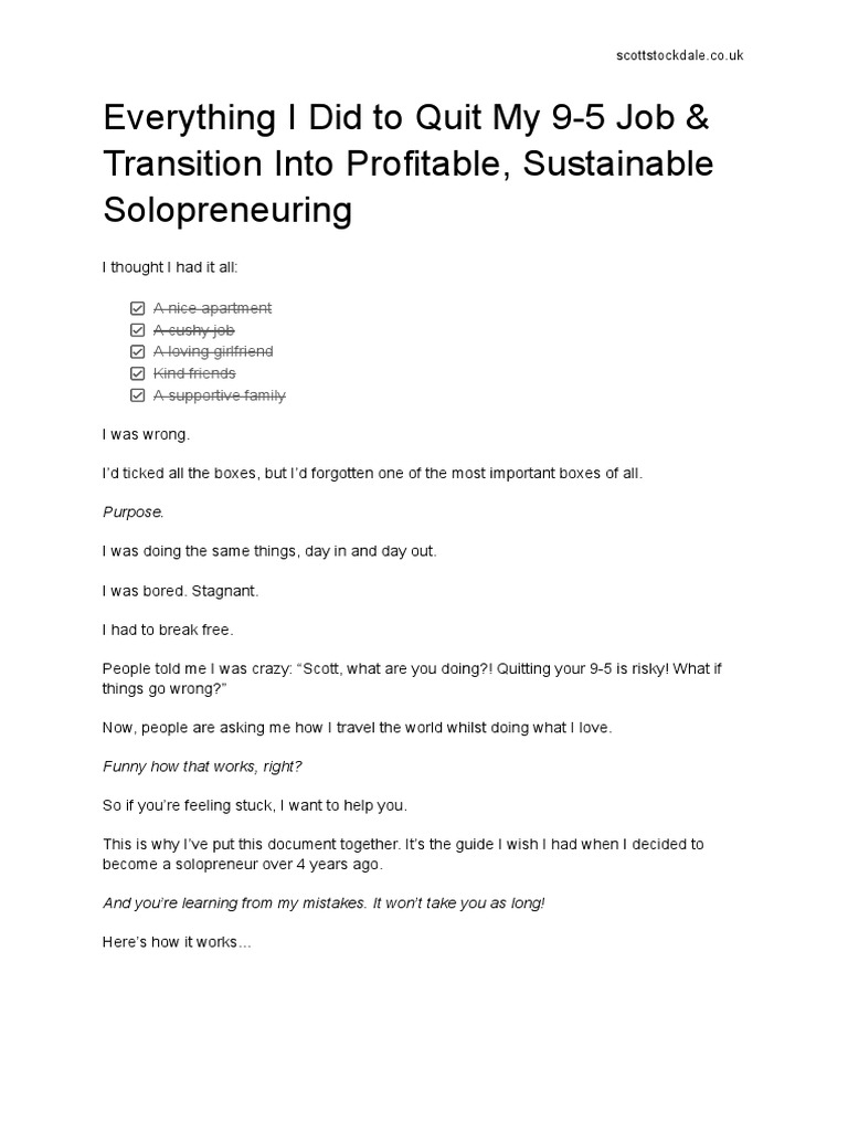 Everything I Did To Quit My 95 Job & Transition Into Profitable