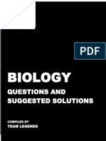 Biology Questions and Suggested Solutions