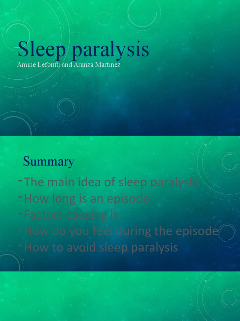 Sleep Paralysis PDF