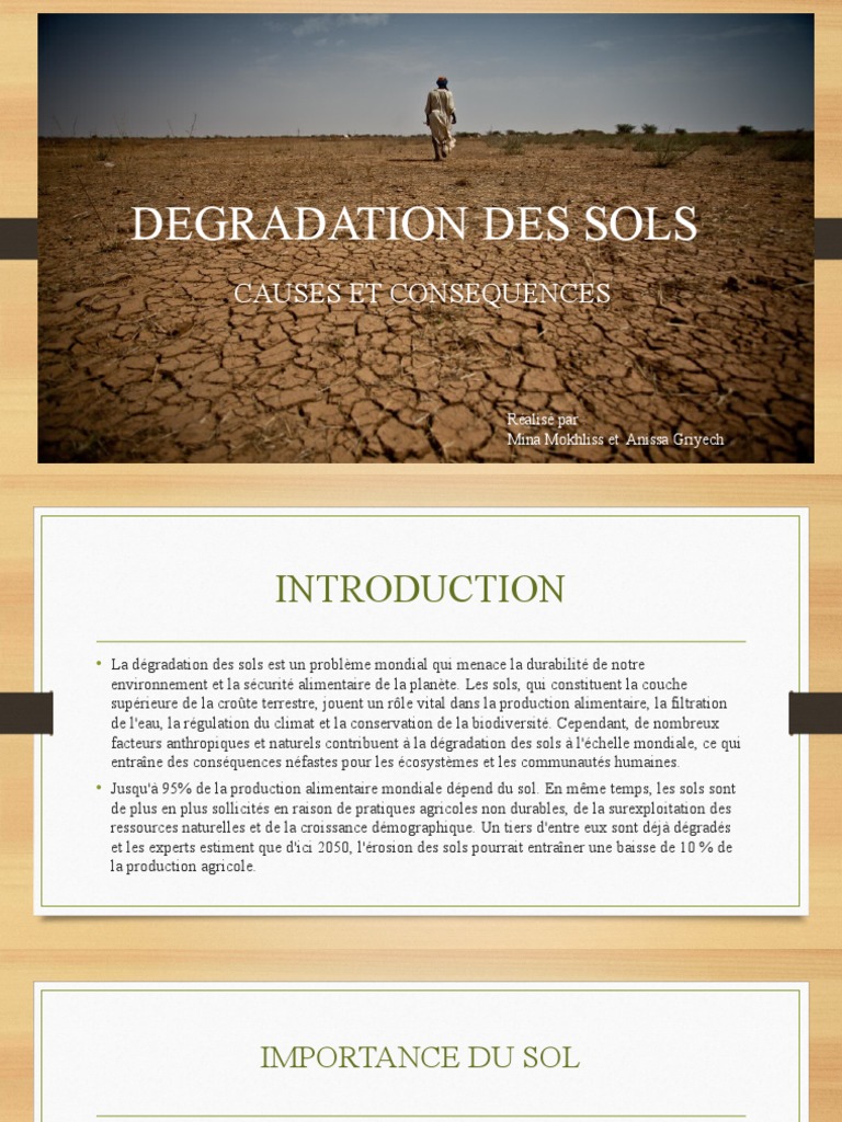 Dégradation des sols : causes et impacts | PDF | Sol (pédologie ...