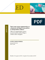 Raled: Topoi Como Recurso Argumentativo en Comentarios de Blogs de Tema Político en Ciberperiódicos Chilenos