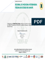 Certificado Palestra - CRMV-AP2022