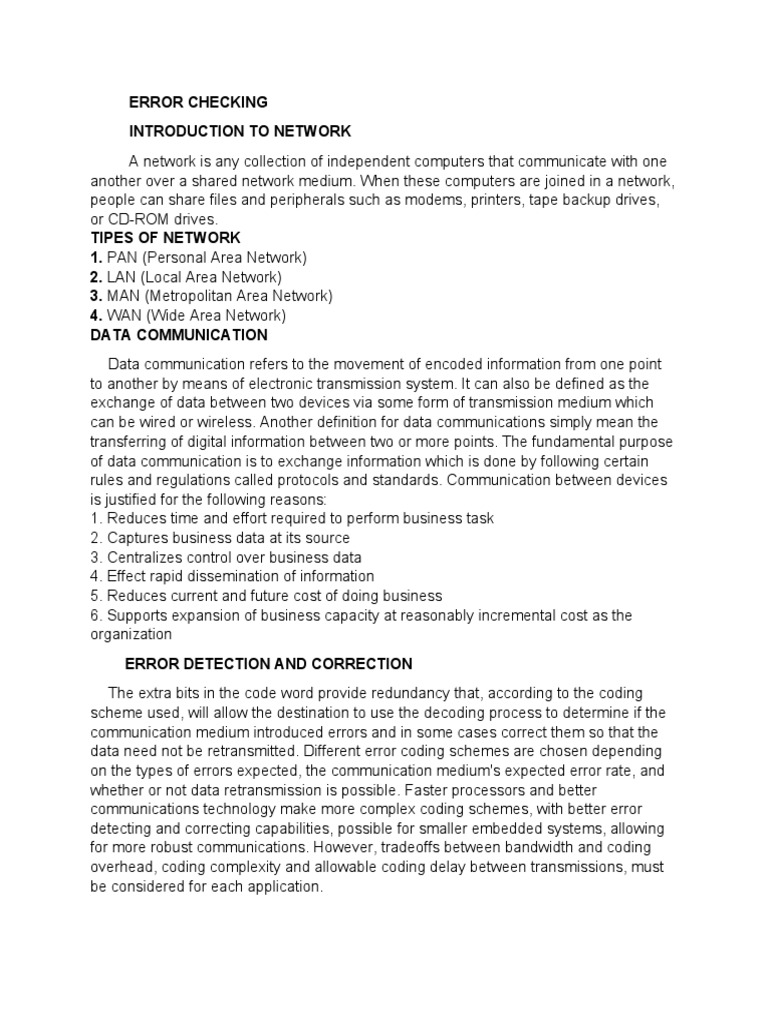 Error Checking PDF