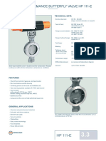 High Performance Butterfly Valve HP 111-E High Performance Butterfly Valve HP 111-E