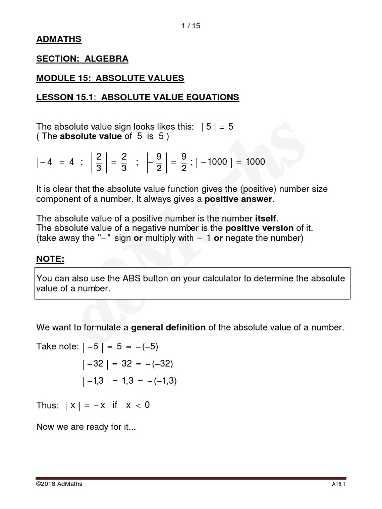 ABSOLUTE EQUATION CALCULATOR visual data 5