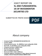 Technical and Fundamental Analysis of Invesmentor Securities LTD