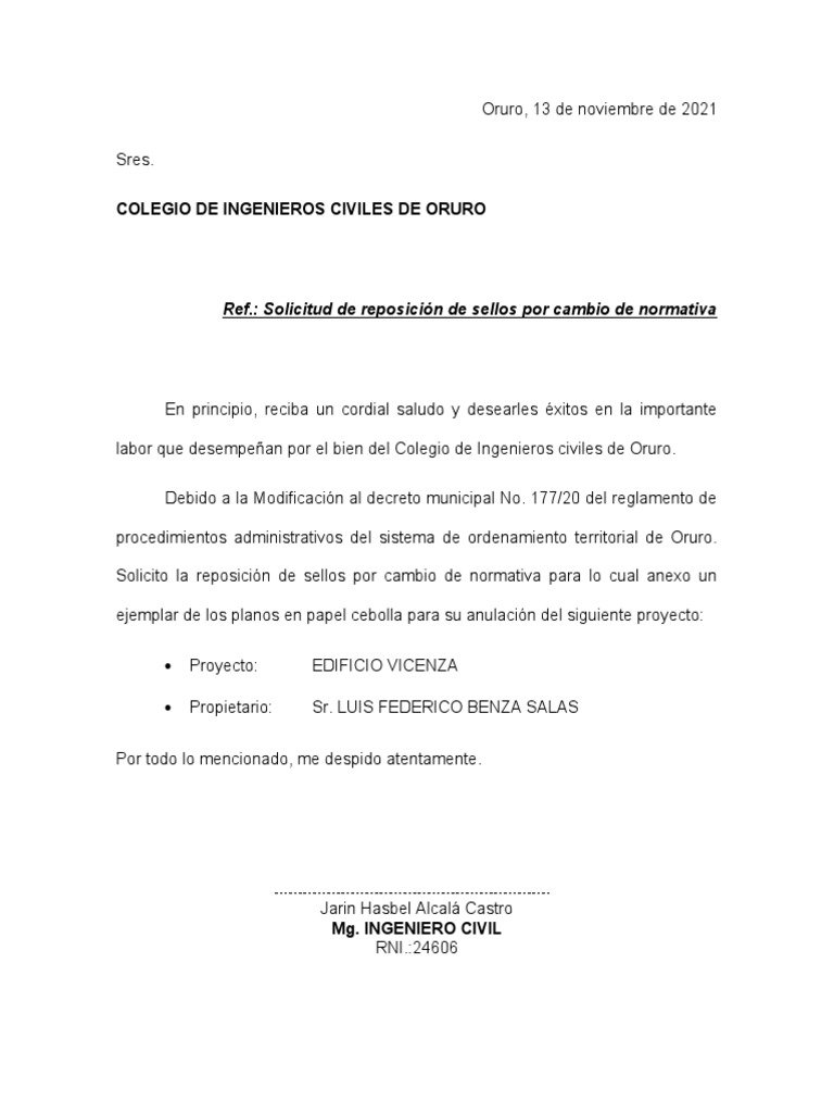 Solicitud Cambio de Sellos | PDF | Hogar, jardinería y bricolaje
