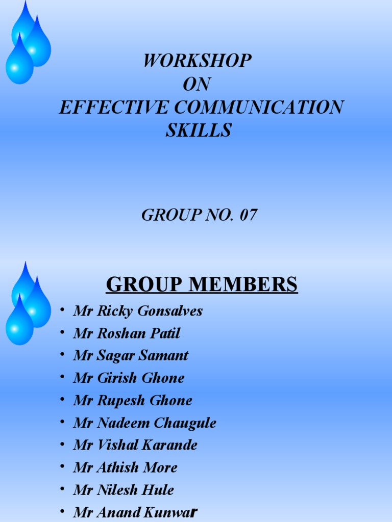 Workshop on Communication Skills | PDF | Body Language | Hierarchy