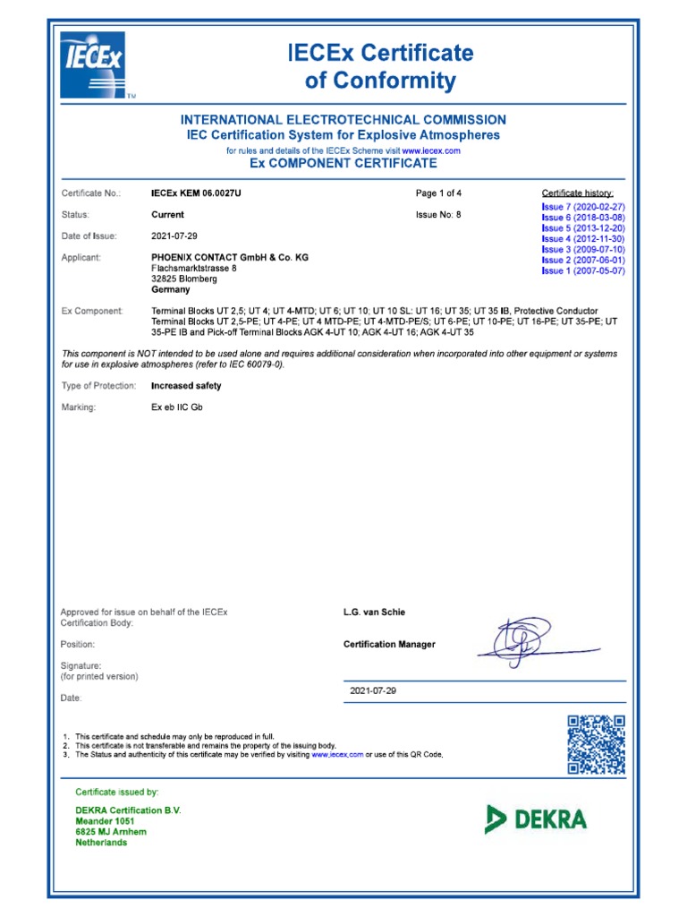Iecex Kem 06.0027u-Issue8 | PDF