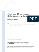 Barrientos, Pedro (2012) - Cómo Escribir Un Paper (Orientaciones y Consejos)