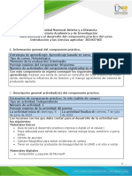 Guía para El Desarrollo Del Componente Práctico y Rúbrica de Evaluación - Unidad 1 y 2 - Tarea 4 - Salida de Campo.