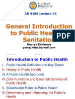 LEC 01-WAR 4103 General Introduction To Public Health & Sanitation