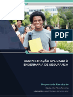 ADMINISTRAÇÃO APLICADA À ENGENHARIA DE SEGURANÇA - Proposta de Resolução