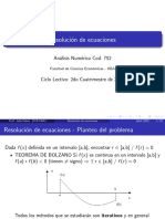 Analisis Numerico 2doc 2022 - Clase 3 - Resolución de Ecuaciones