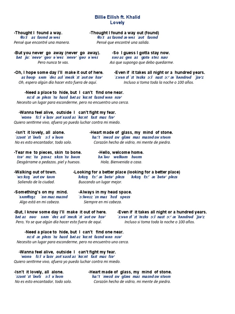 Billie Eilish - Lovely | PDF | Música grabada | Álbumes