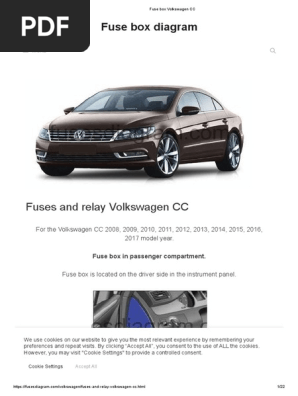 Volkswagen CC Fuse Box Diagrams | PDF | Relay