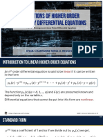 Lecture 01.a - Solutions of Higher Order ODE