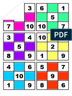 Cartones Bingo Del 1 Al 10