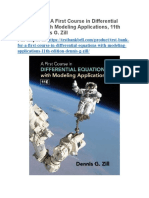 Test Bank For A First Course in Differential Equations With Modeling Applications 11th Edition Dennis G Zill