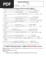 5° Worksheet Second - Conditional - Form STUDENTS