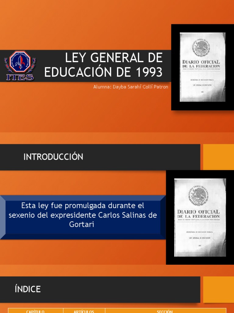 Ley General de Educación 1993: Resumen | PDF | Titulo academico ...