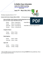 Work Skills Class Schedule