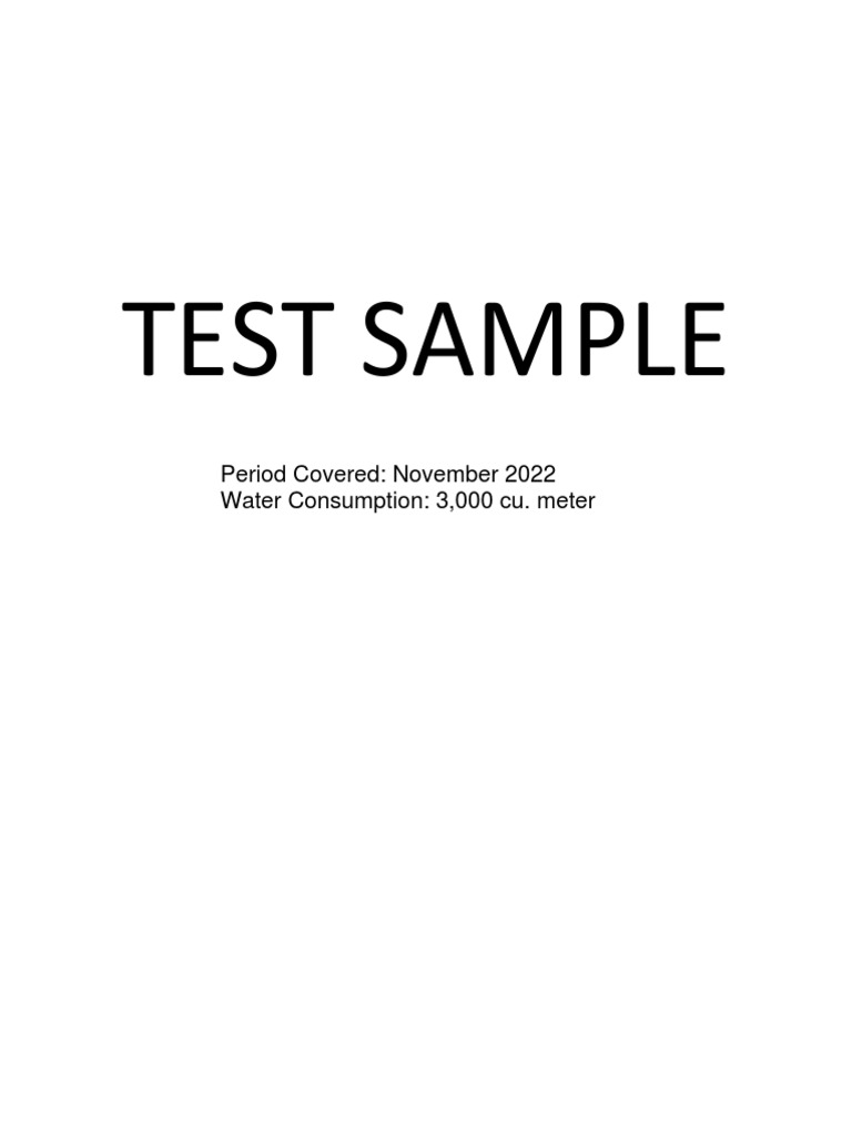 Water Bill November 2022 PDF