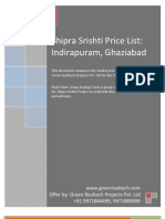 Shipra Srishti Price List