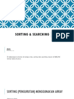 Sorting & Searching: Materi Ke-5